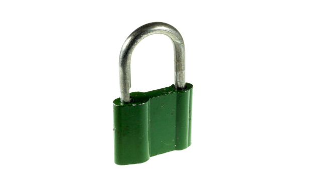 Used padlock green.