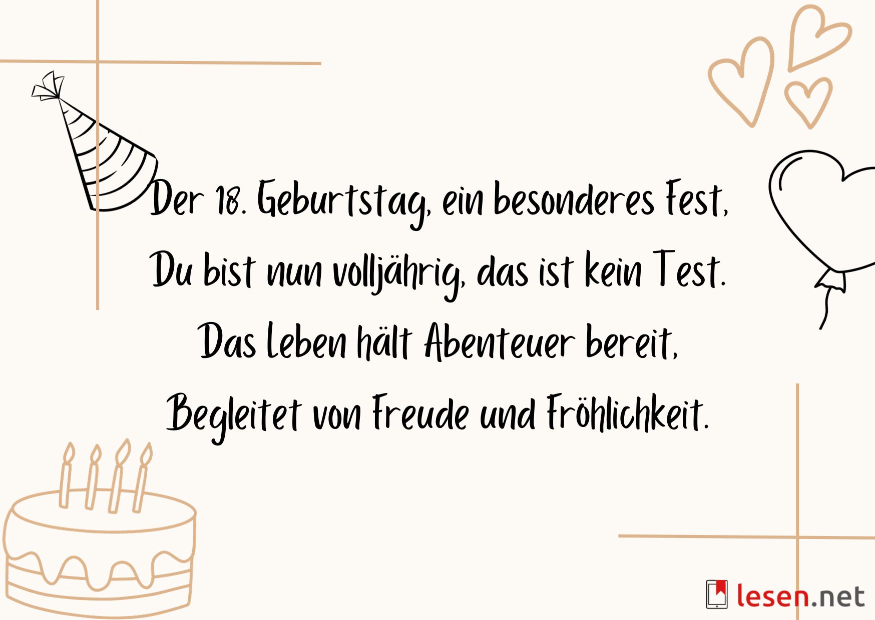 Der 18. Geburtstag, ein besonderes Fest.