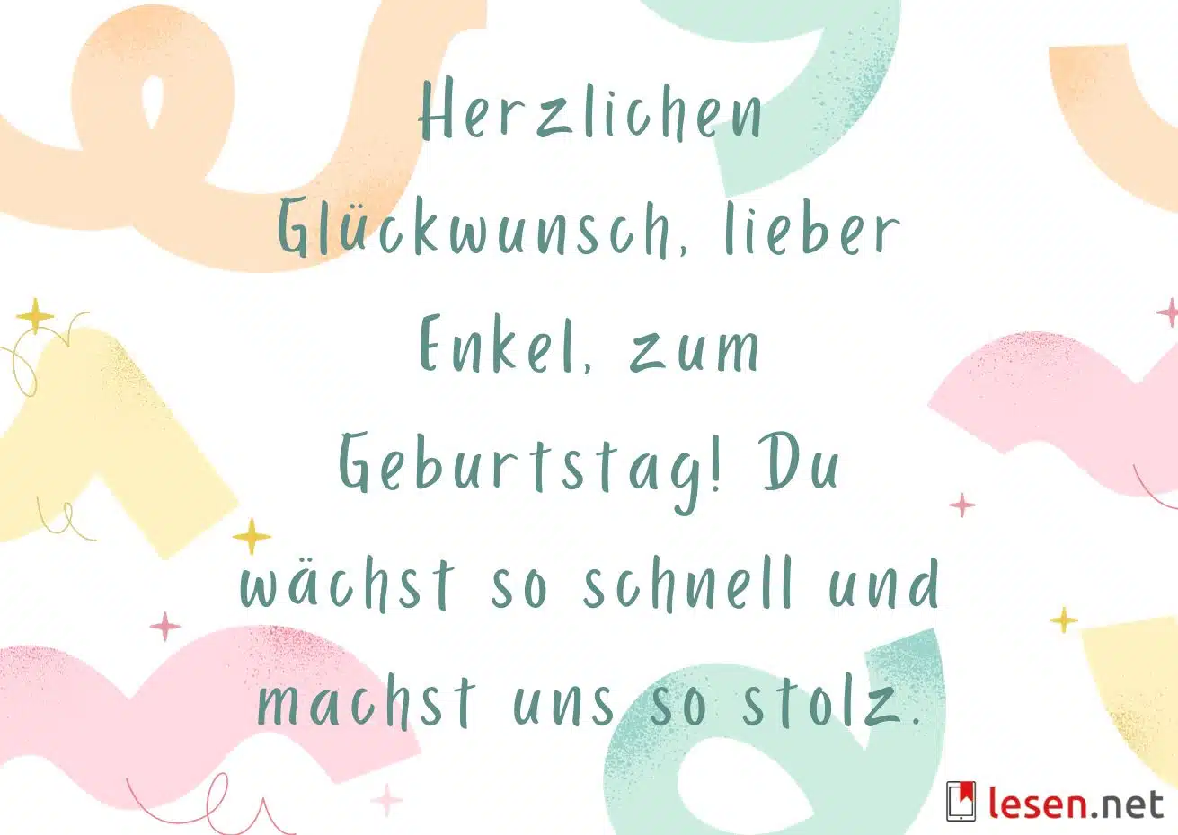 Herzlich Glüeckwunsch lieber Enkel