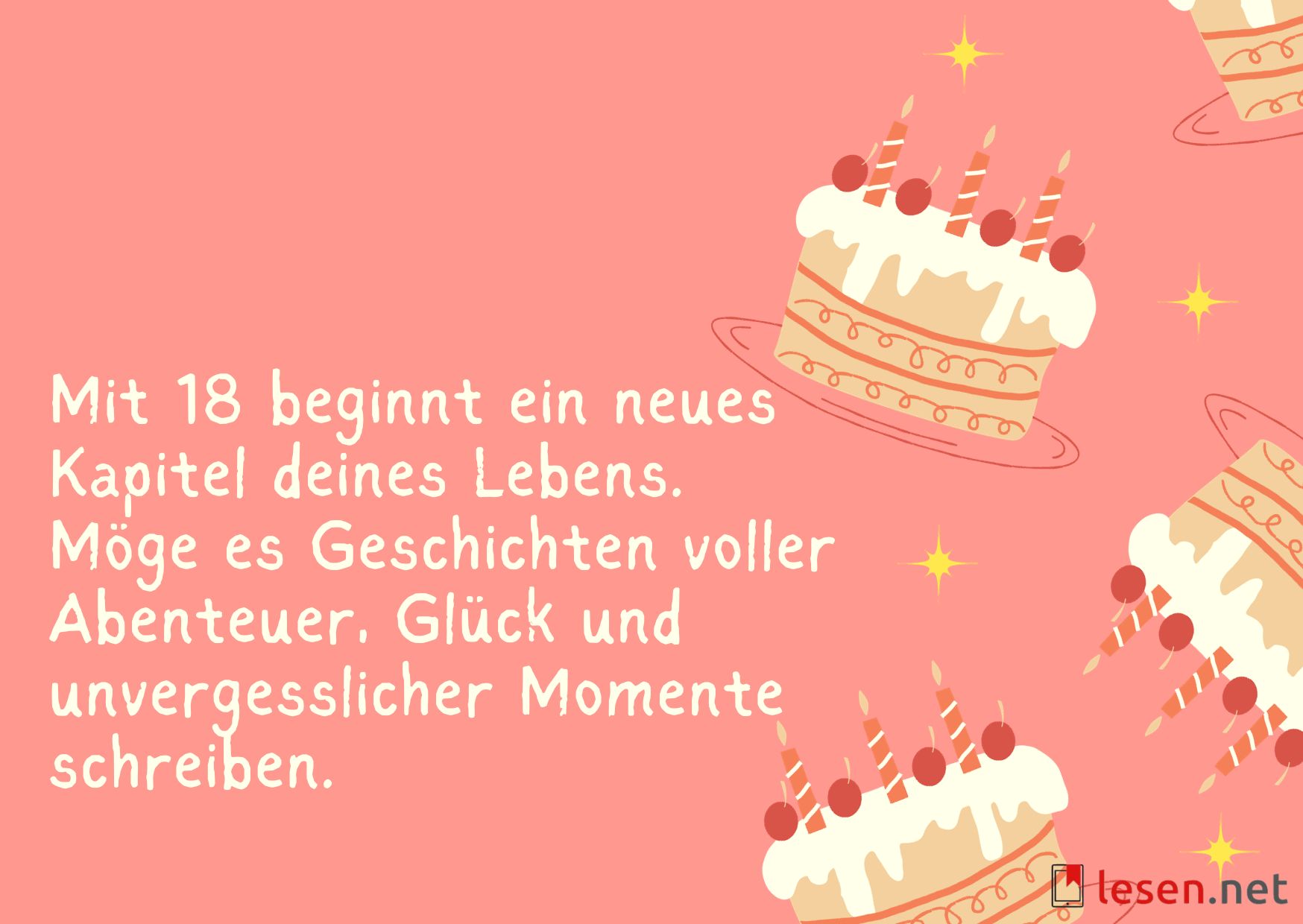 Mit 18 beginnt ein neues Kapitel deines Lebens.