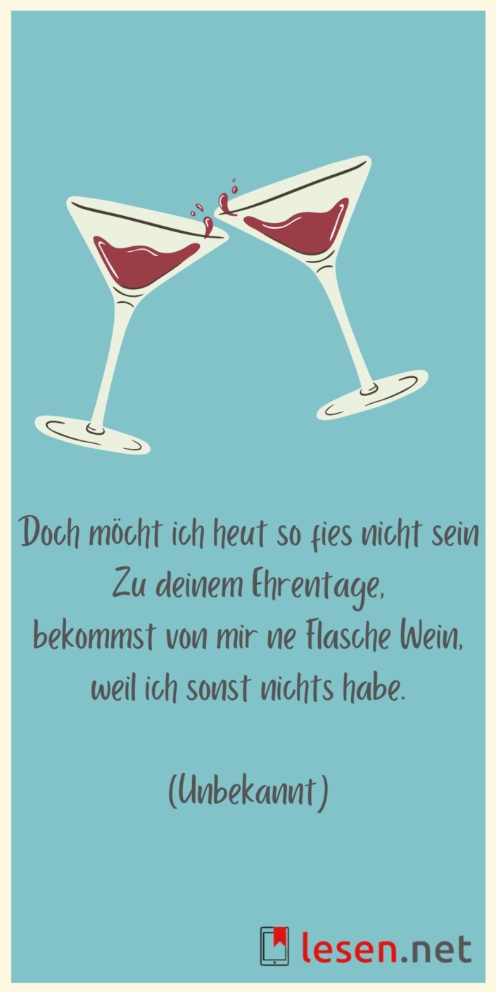Doch möcht ich heut so fies nicht sein...