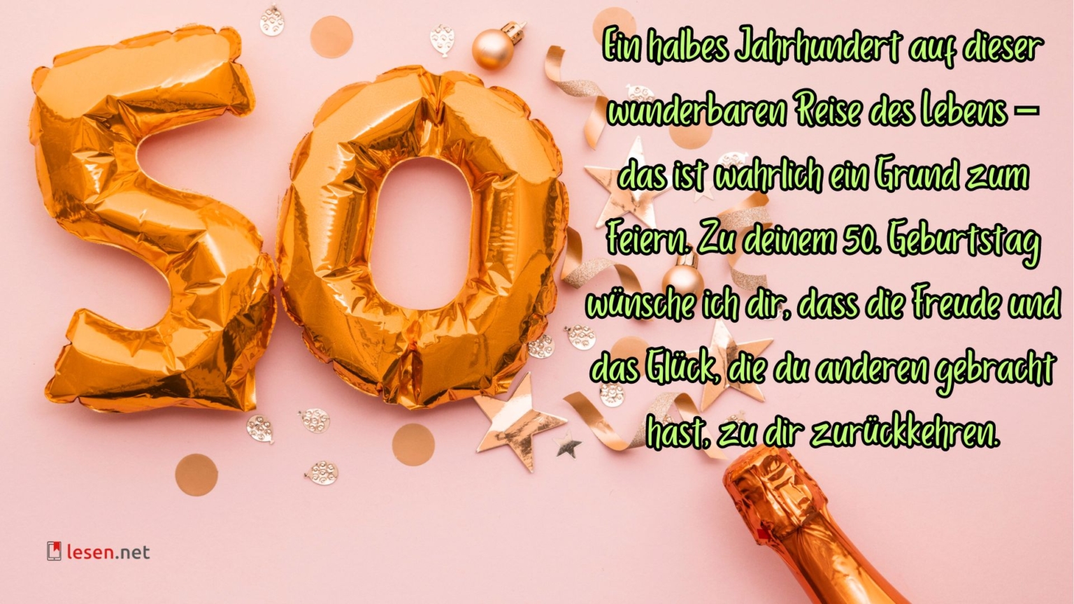 Glückwünsche zum 50. Geburtstag Sprüche und Bilder