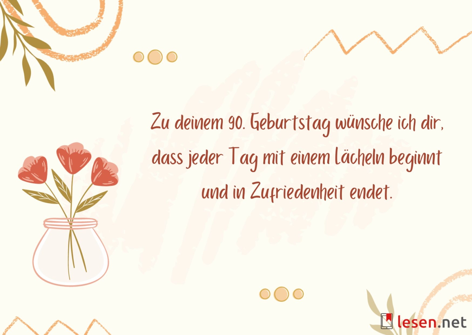 Glückwünsche zum 90. Geburtstag Grüße, Sprüche und Bilder
