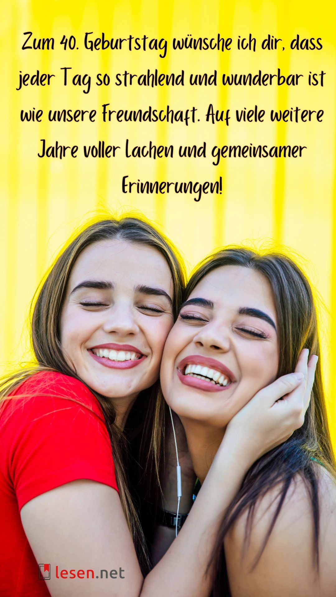 Zum 40. Geburtstag wünsche ich dir...