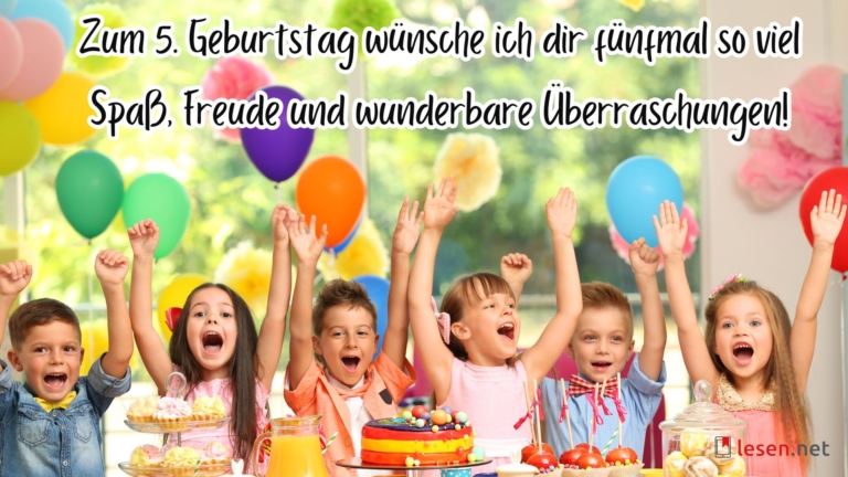 Glückwünsche zum 5. Geburtstag Sprüche und Geschenkideen