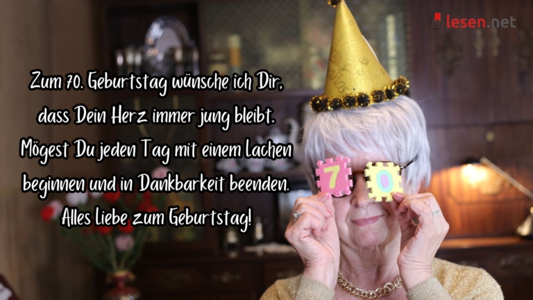 Glückwünsche zum 70. Geburtstag Gratulationen und Bilder