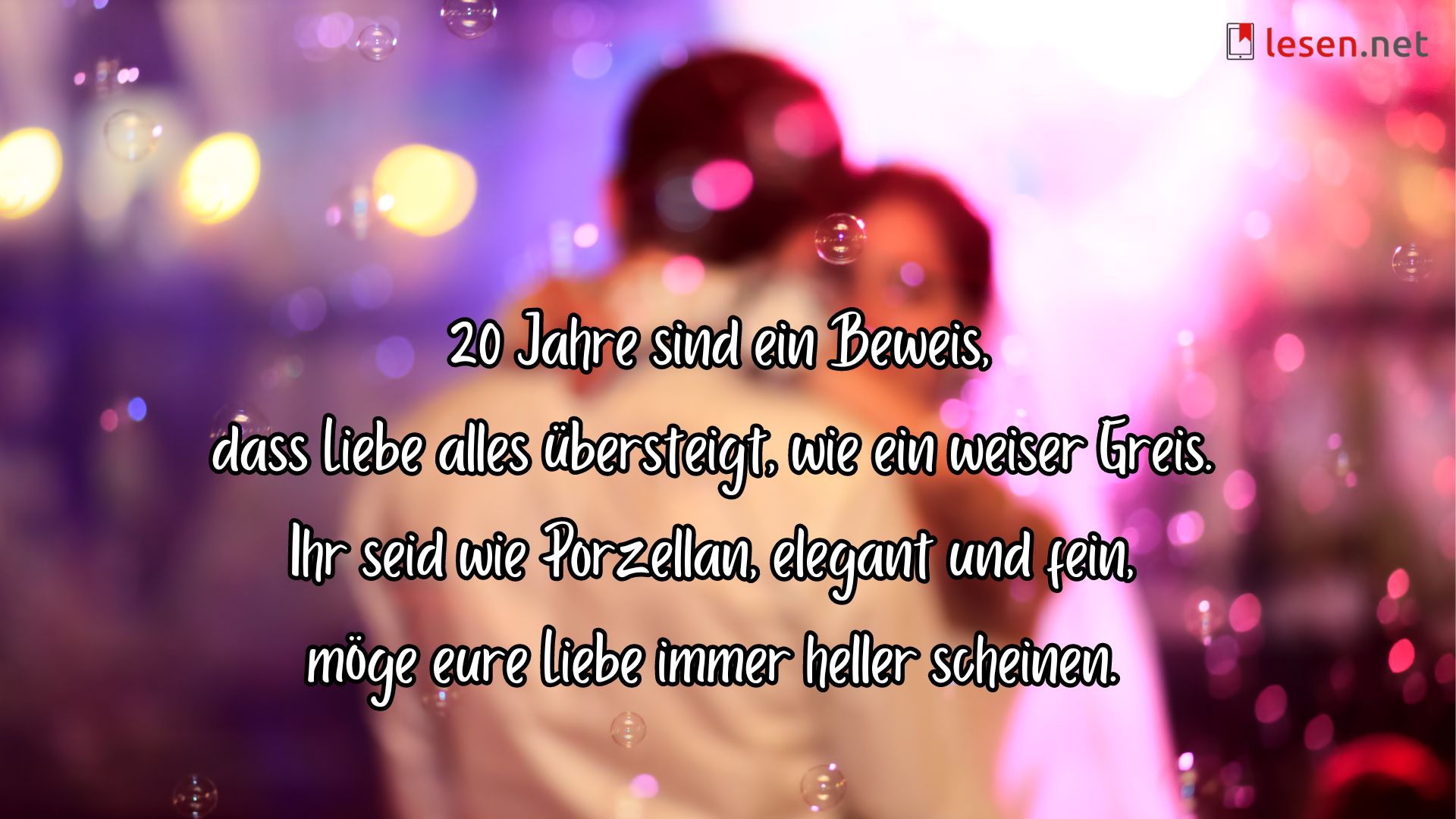 20 Jahre sind ein Beweis, dass Liebe alles übersteigt...