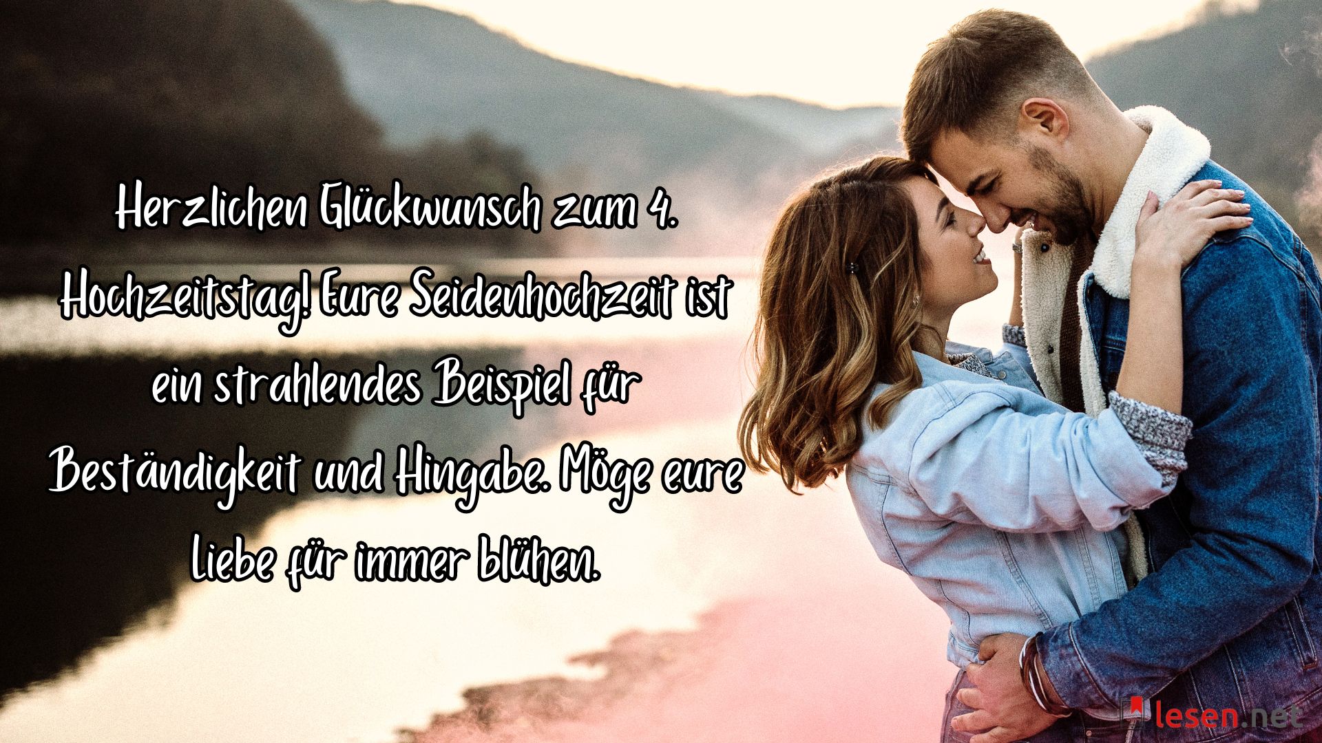 Herzlichen Glückwunsch zum 4. Hochzeitstag!