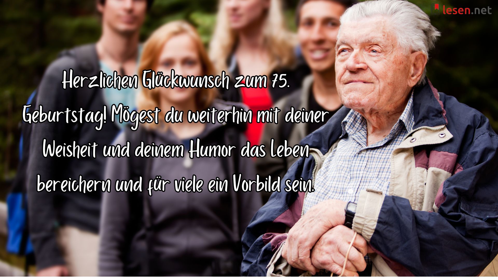 Herzlichen Glückwunsch zum 75. Geburtstag! Mögest du weiterhin mit deiner Weisheit das Leben bereichern.