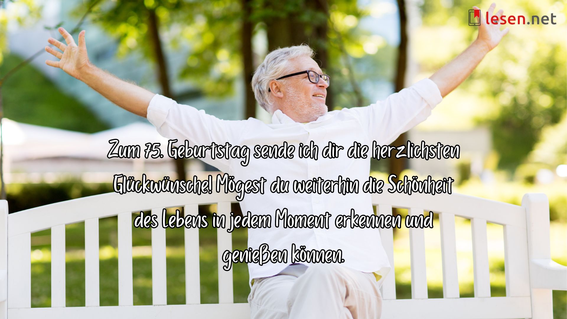 Zum 75. Geburtstag sende ich dir die