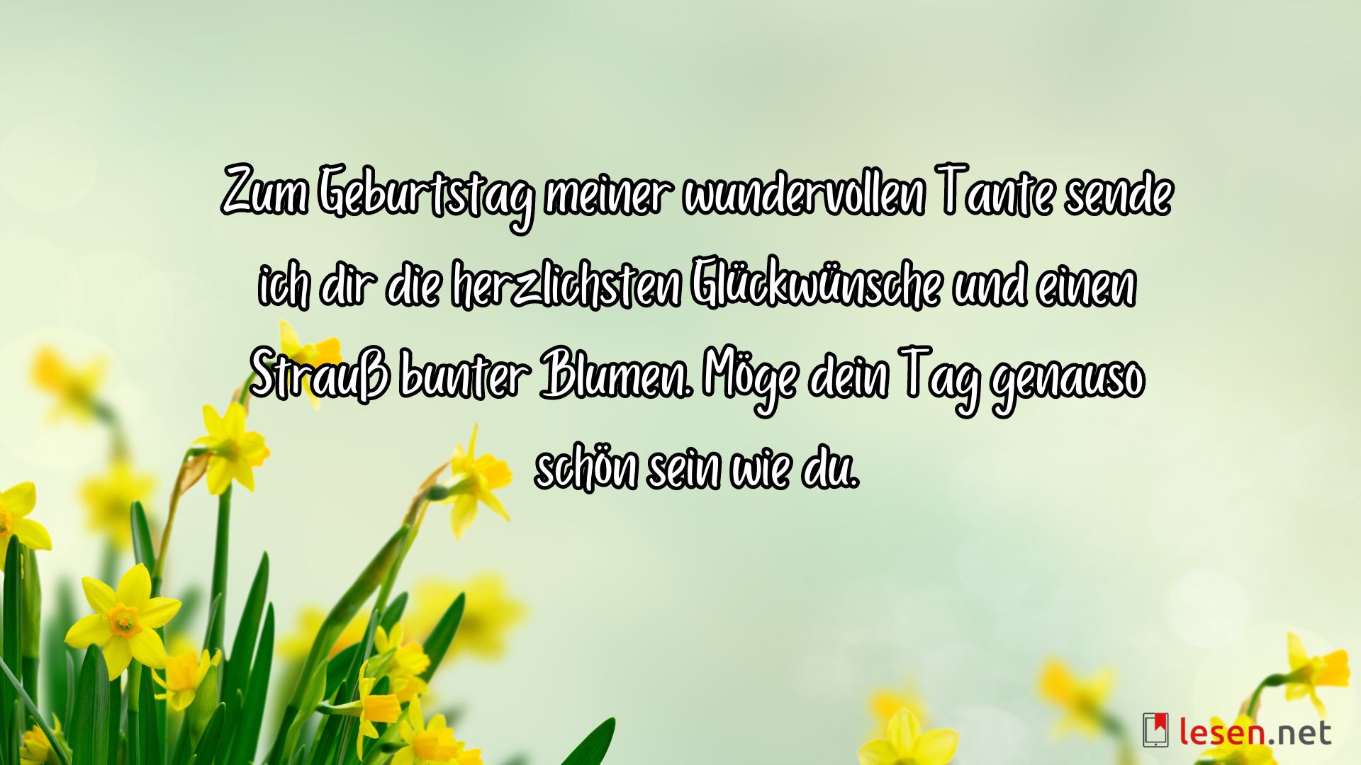 Zum Geburtstag meiner wundervollen Tante...