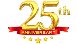 Glückwünsche zum 25. Firmenjubiläum